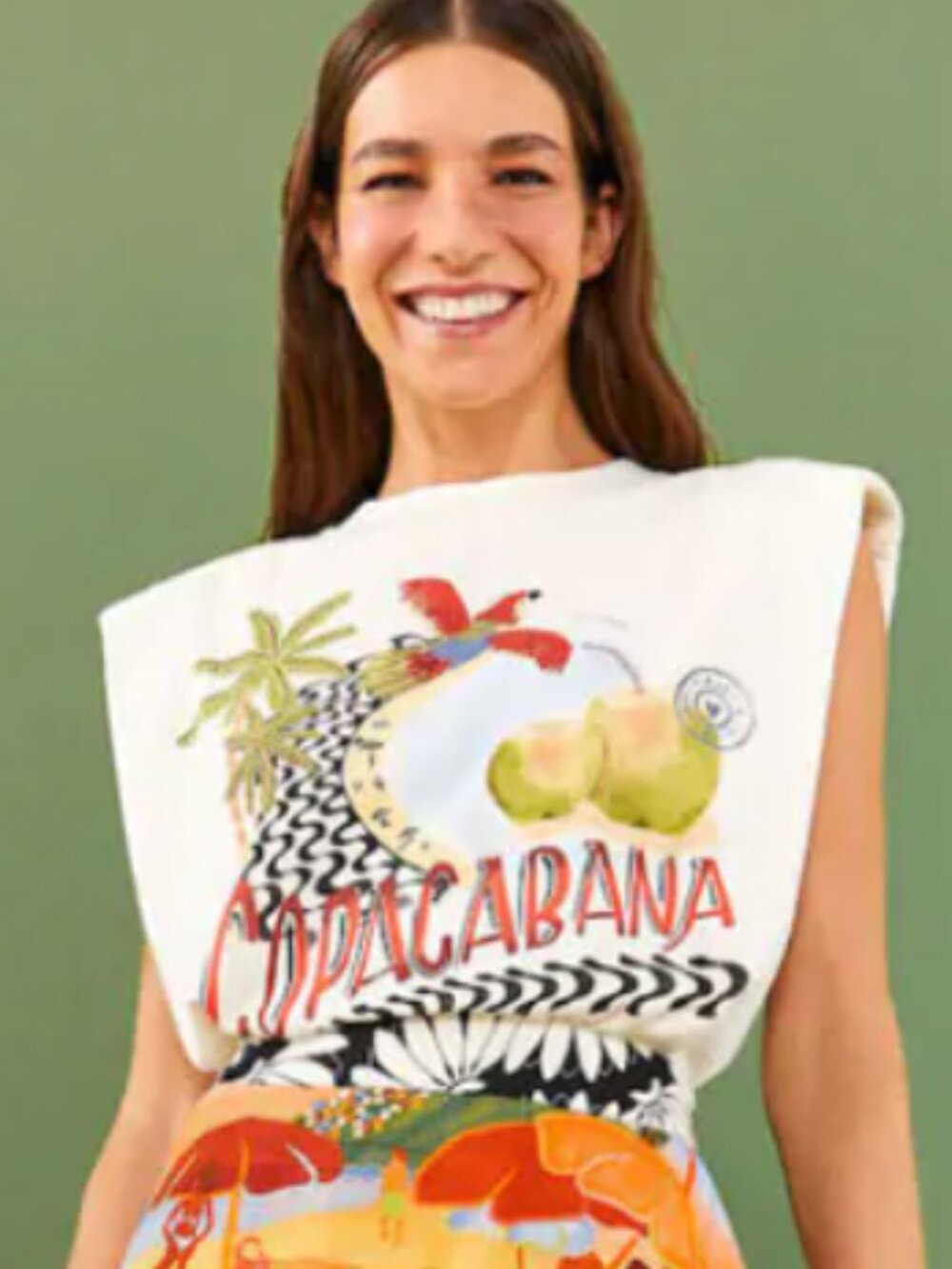 Farm Rio / XL / Shoulder Pad Tee / Copacabana